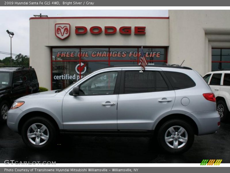 Bright Silver / Gray 2009 Hyundai Santa Fe GLS 4WD