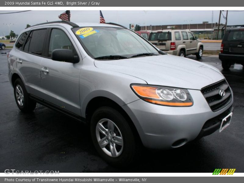 Bright Silver / Gray 2009 Hyundai Santa Fe GLS 4WD