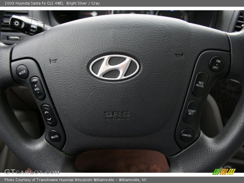 Bright Silver / Gray 2009 Hyundai Santa Fe GLS 4WD