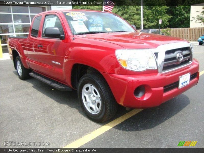 Barcelona Red Metallic / Graphite Gray 2009 Toyota Tacoma Access Cab