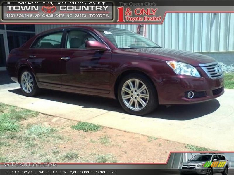 Cassis Red Pearl / Ivory Beige 2008 Toyota Avalon Limited