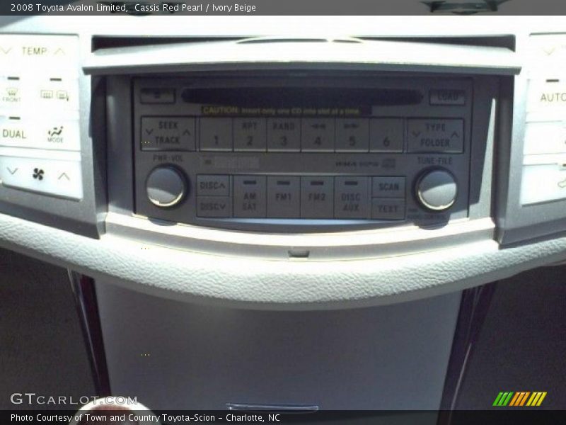 Cassis Red Pearl / Ivory Beige 2008 Toyota Avalon Limited