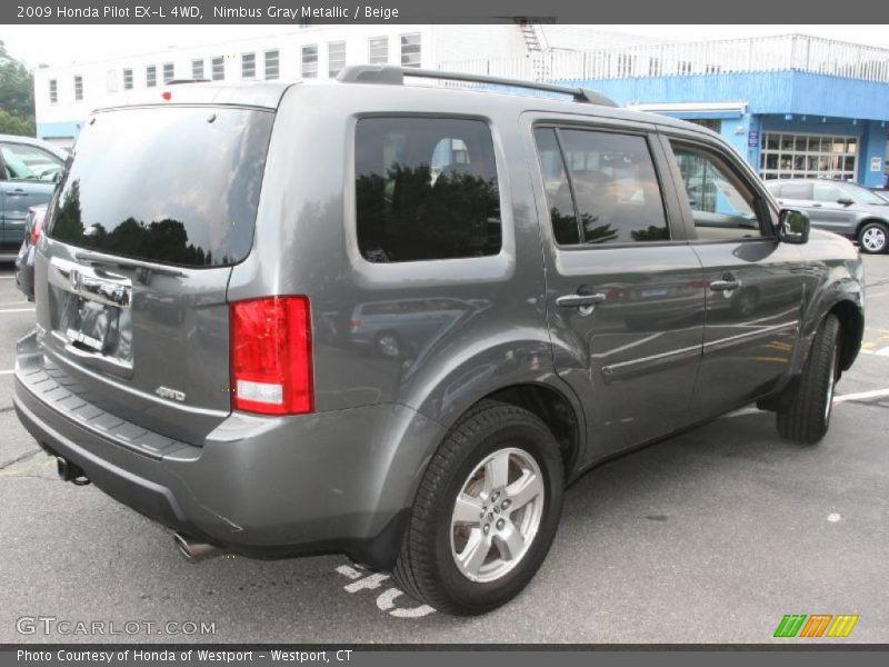 Nimbus Gray Metallic / Beige 2009 Honda Pilot EX-L 4WD