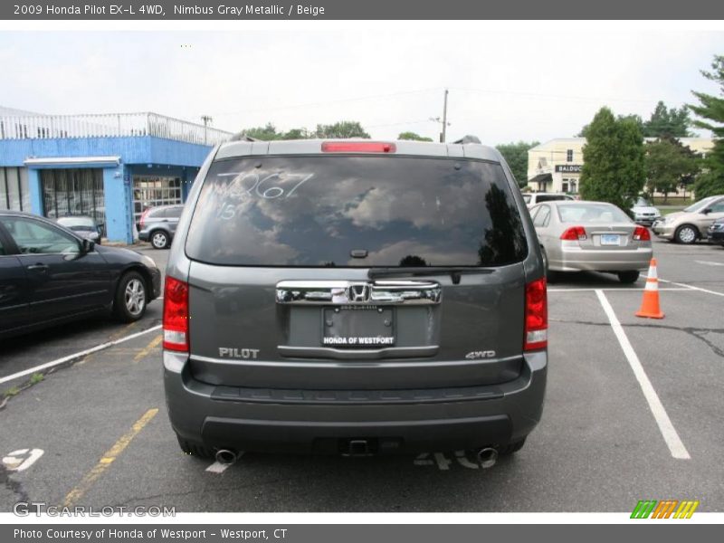 Nimbus Gray Metallic / Beige 2009 Honda Pilot EX-L 4WD