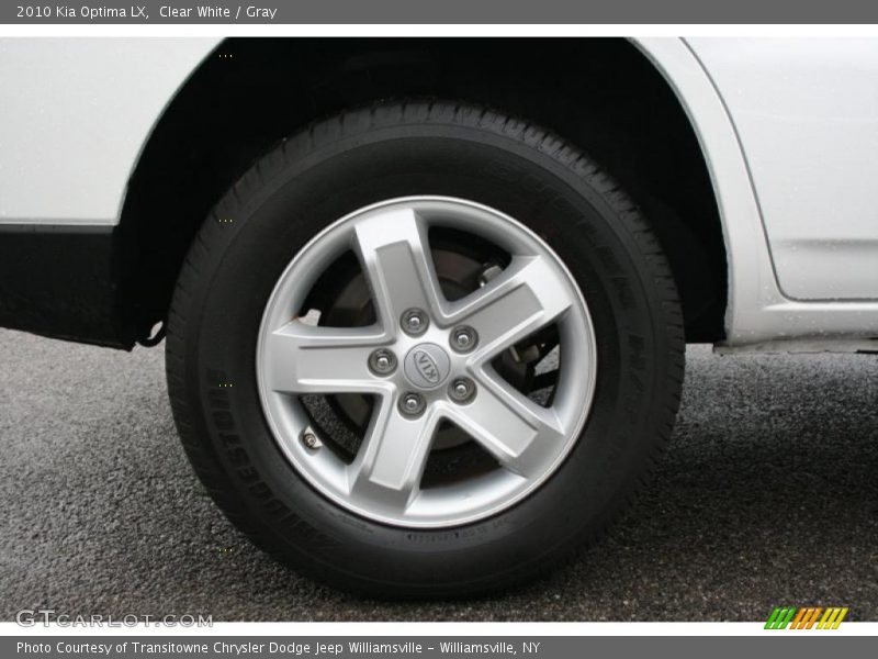 Clear White / Gray 2010 Kia Optima LX