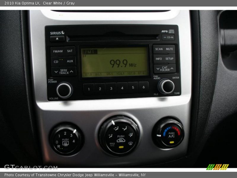 Clear White / Gray 2010 Kia Optima LX