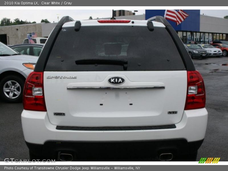 Clear White / Gray 2010 Kia Optima LX