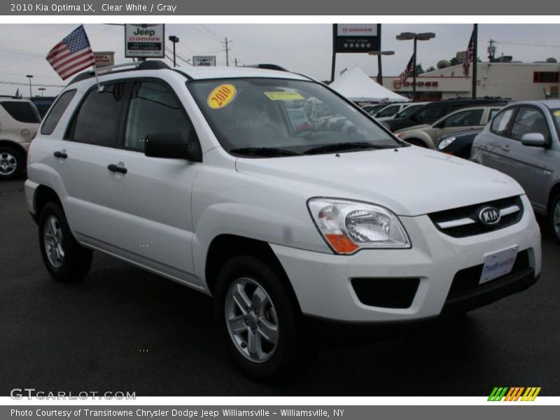 Clear White / Gray 2010 Kia Optima LX