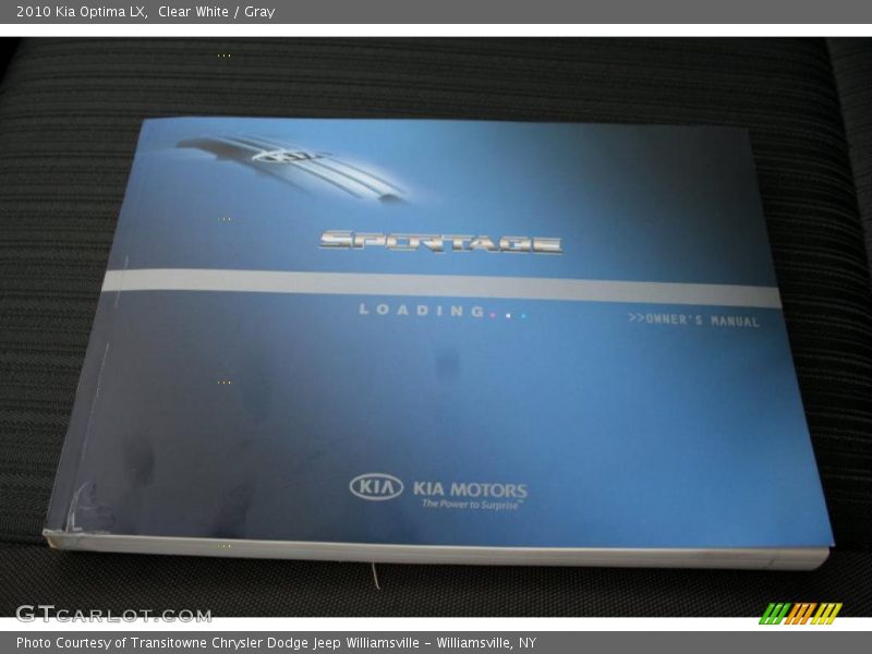 Clear White / Gray 2010 Kia Optima LX
