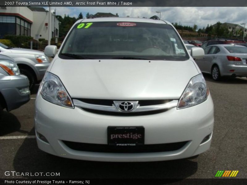 Arctic Frost Pearl White / Taupe 2007 Toyota Sienna XLE Limited AWD