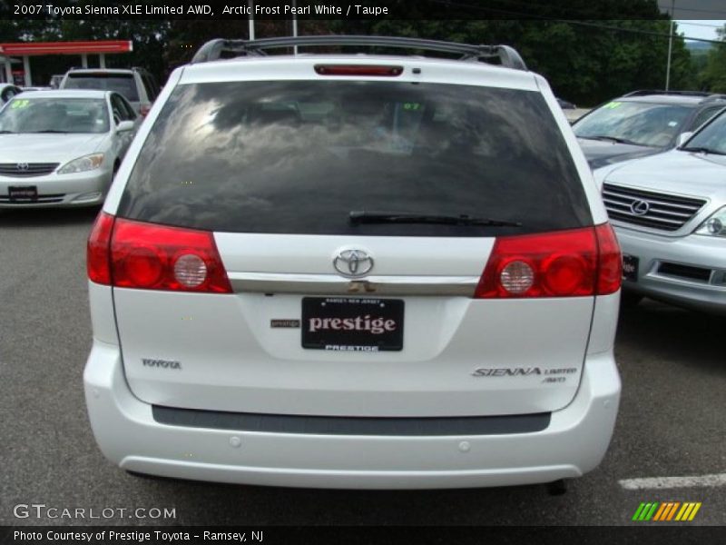 Arctic Frost Pearl White / Taupe 2007 Toyota Sienna XLE Limited AWD