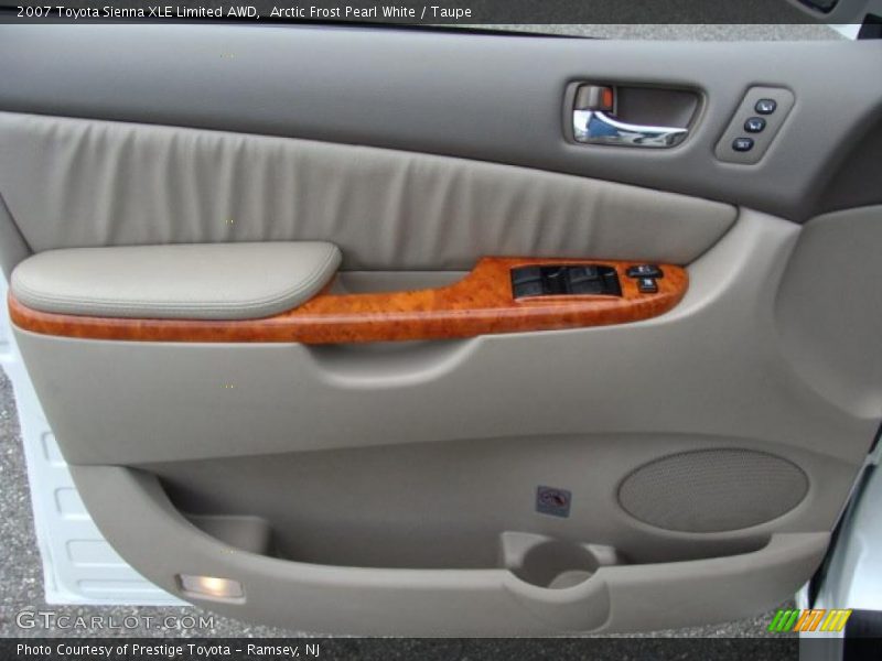 Arctic Frost Pearl White / Taupe 2007 Toyota Sienna XLE Limited AWD