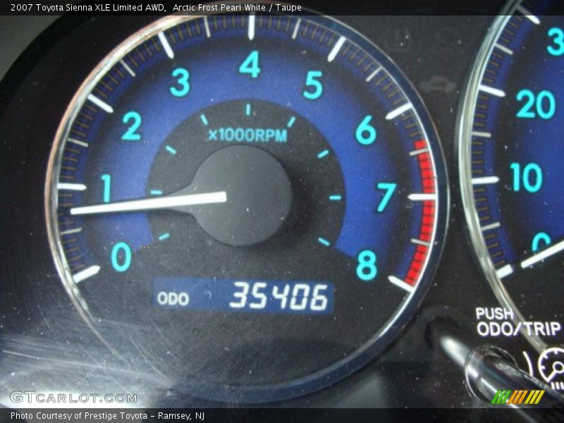 Arctic Frost Pearl White / Taupe 2007 Toyota Sienna XLE Limited AWD