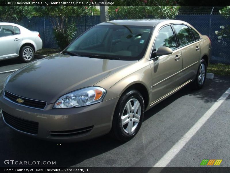 Amber Bronze Metallic / Neutral Beige 2007 Chevrolet Impala LS