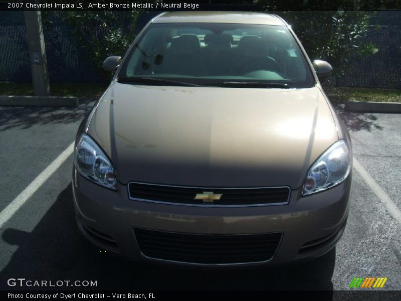 Amber Bronze Metallic / Neutral Beige 2007 Chevrolet Impala LS
