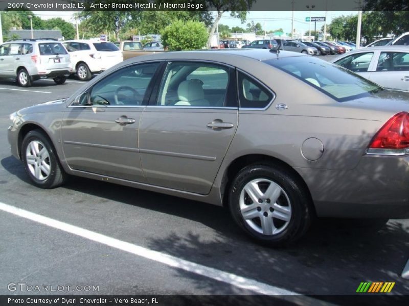 Amber Bronze Metallic / Neutral Beige 2007 Chevrolet Impala LS