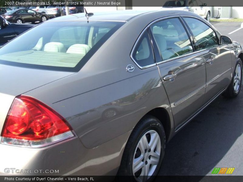 Amber Bronze Metallic / Neutral Beige 2007 Chevrolet Impala LS