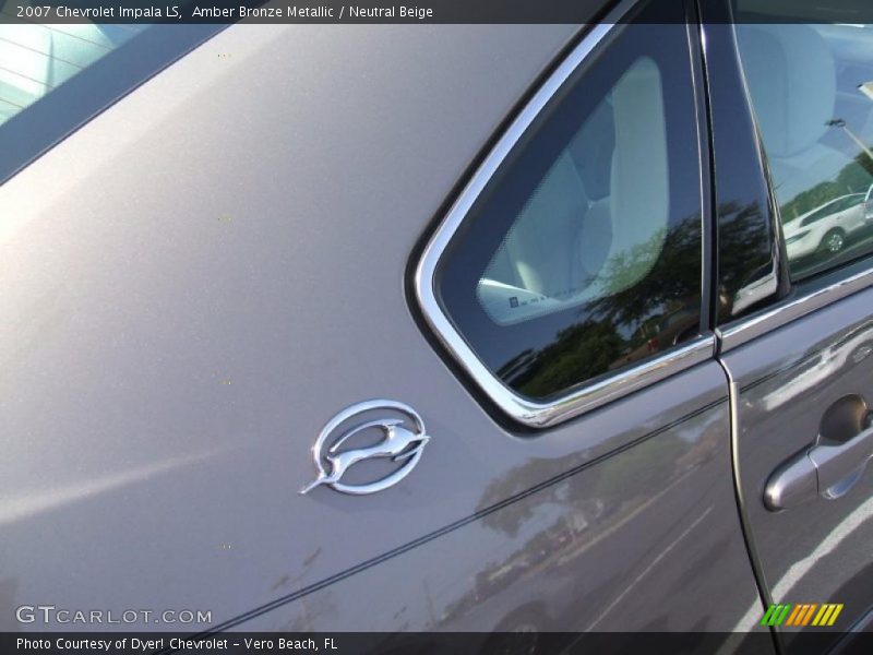 Amber Bronze Metallic / Neutral Beige 2007 Chevrolet Impala LS