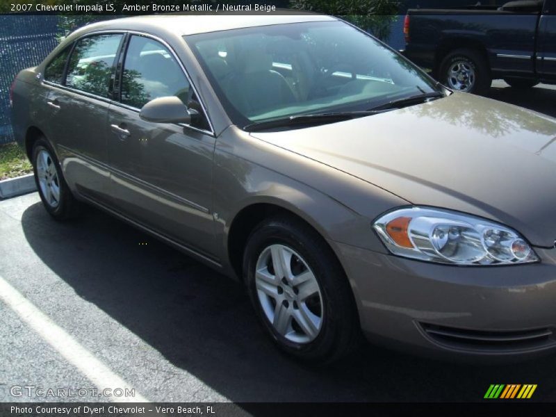 Amber Bronze Metallic / Neutral Beige 2007 Chevrolet Impala LS