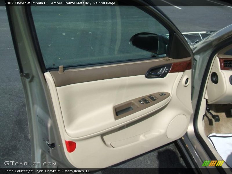 Amber Bronze Metallic / Neutral Beige 2007 Chevrolet Impala LS