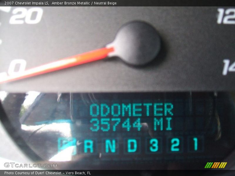 Amber Bronze Metallic / Neutral Beige 2007 Chevrolet Impala LS