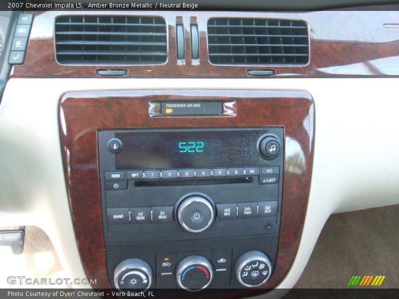 Amber Bronze Metallic / Neutral Beige 2007 Chevrolet Impala LS