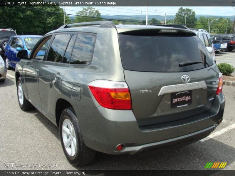 Cypress Green Pearl / Sand Beige 2008 Toyota Highlander 4WD