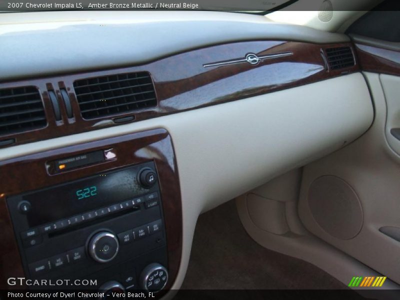 Amber Bronze Metallic / Neutral Beige 2007 Chevrolet Impala LS