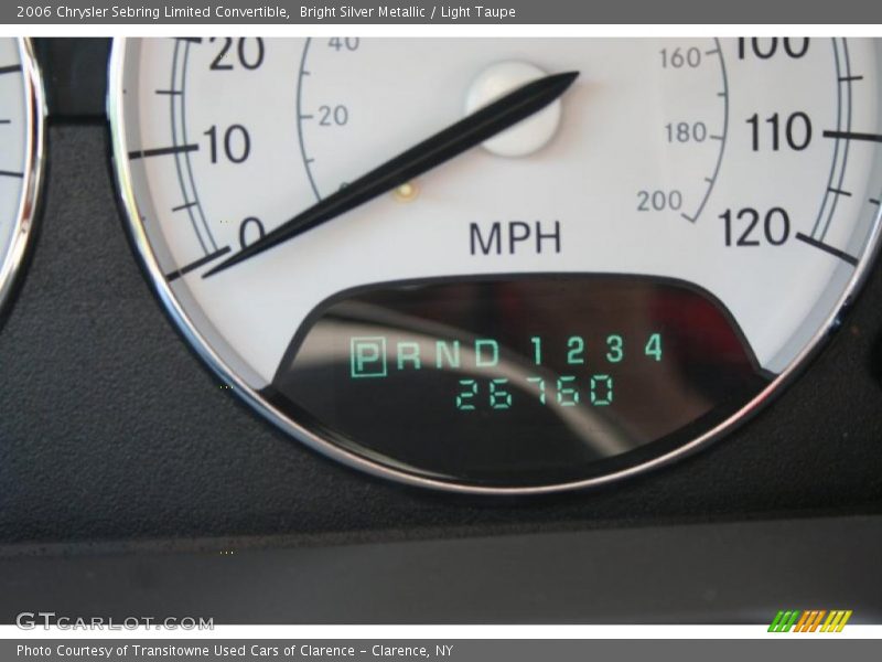 Bright Silver Metallic / Light Taupe 2006 Chrysler Sebring Limited Convertible