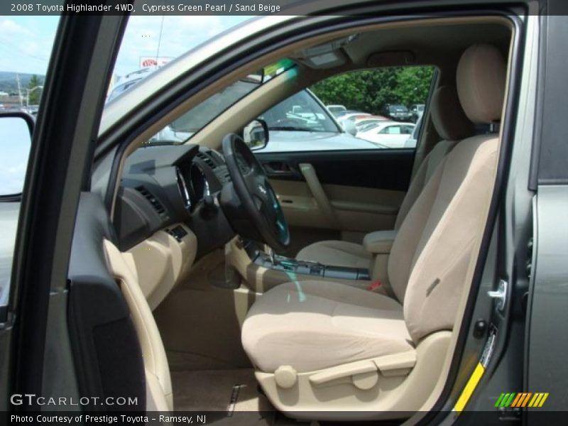 Cypress Green Pearl / Sand Beige 2008 Toyota Highlander 4WD