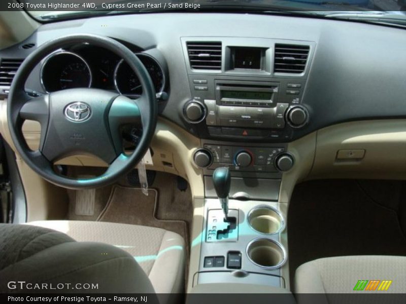 Cypress Green Pearl / Sand Beige 2008 Toyota Highlander 4WD