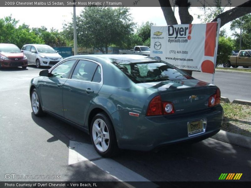 Silver Moss Metallic / Titanium 2009 Chevrolet Malibu LS Sedan