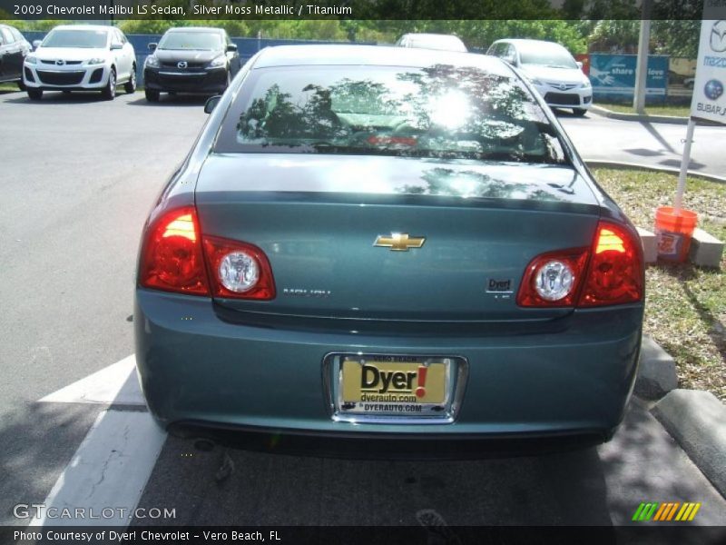 Silver Moss Metallic / Titanium 2009 Chevrolet Malibu LS Sedan