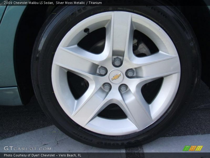 Silver Moss Metallic / Titanium 2009 Chevrolet Malibu LS Sedan