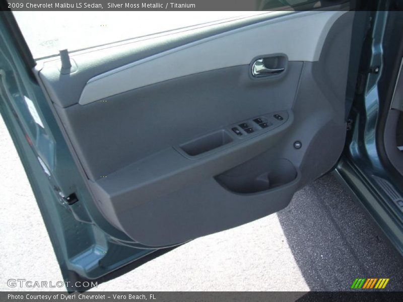 Silver Moss Metallic / Titanium 2009 Chevrolet Malibu LS Sedan