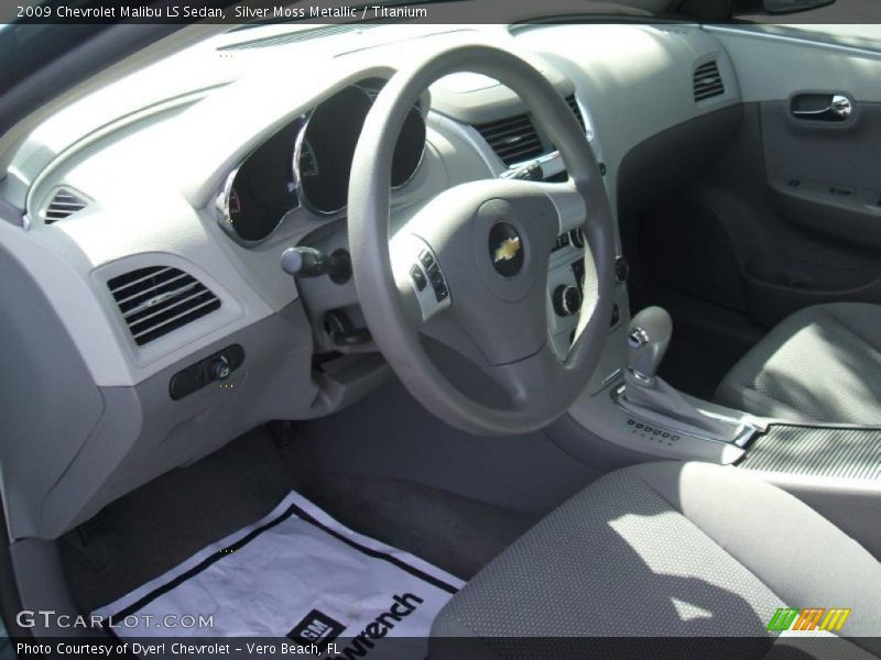 Silver Moss Metallic / Titanium 2009 Chevrolet Malibu LS Sedan