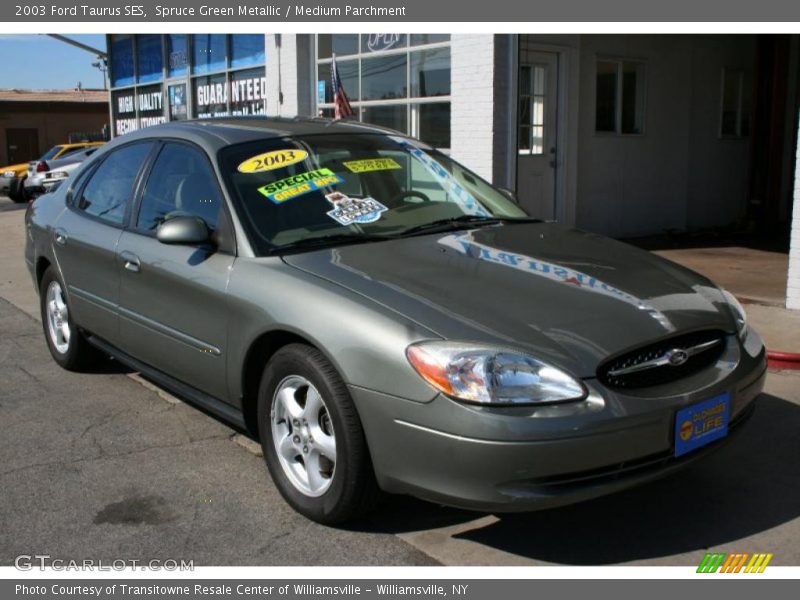 Spruce Green Metallic / Medium Parchment 2003 Ford Taurus SES
