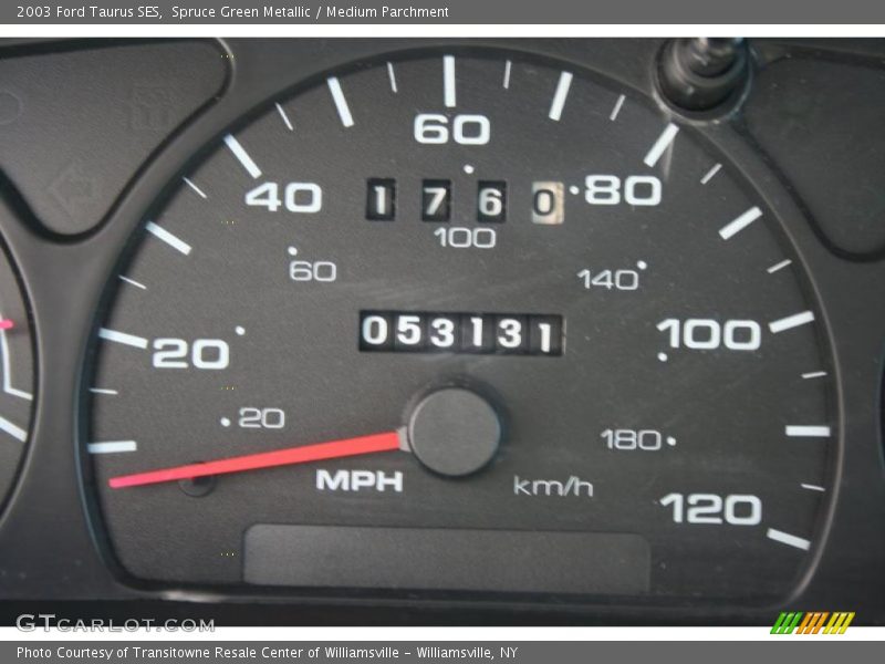 Spruce Green Metallic / Medium Parchment 2003 Ford Taurus SES