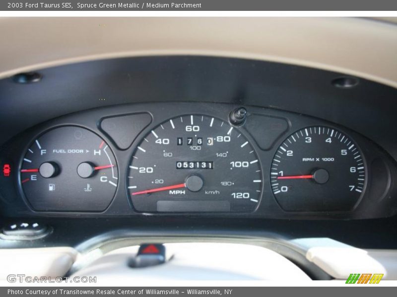 Spruce Green Metallic / Medium Parchment 2003 Ford Taurus SES