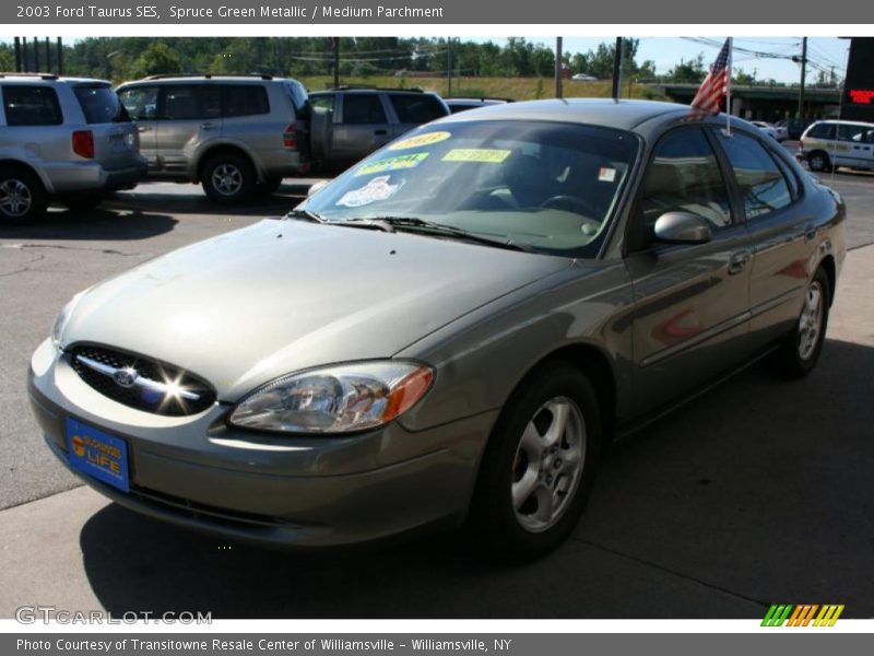 Spruce Green Metallic / Medium Parchment 2003 Ford Taurus SES