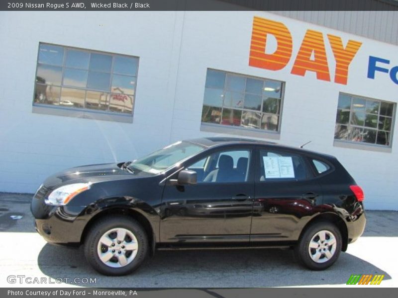 Wicked Black / Black 2009 Nissan Rogue S AWD