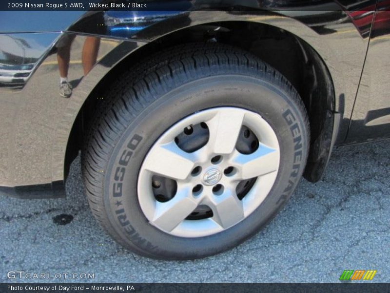Wicked Black / Black 2009 Nissan Rogue S AWD