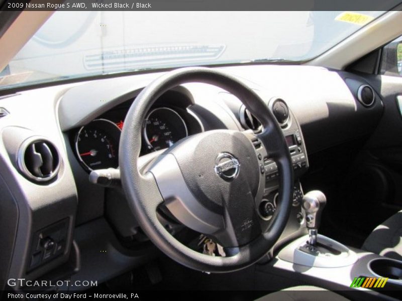 Wicked Black / Black 2009 Nissan Rogue S AWD