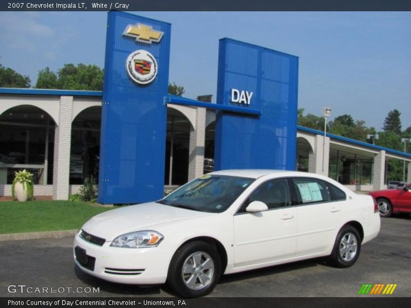 White / Gray 2007 Chevrolet Impala LT