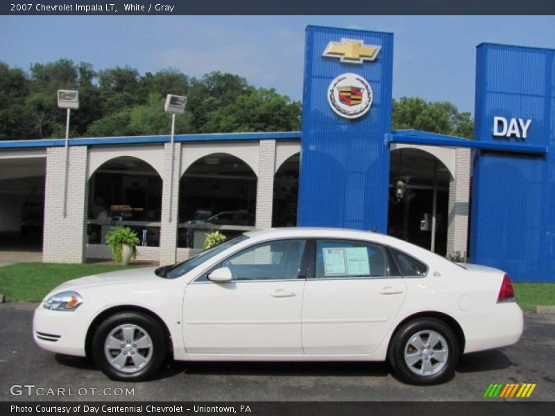 White / Gray 2007 Chevrolet Impala LT
