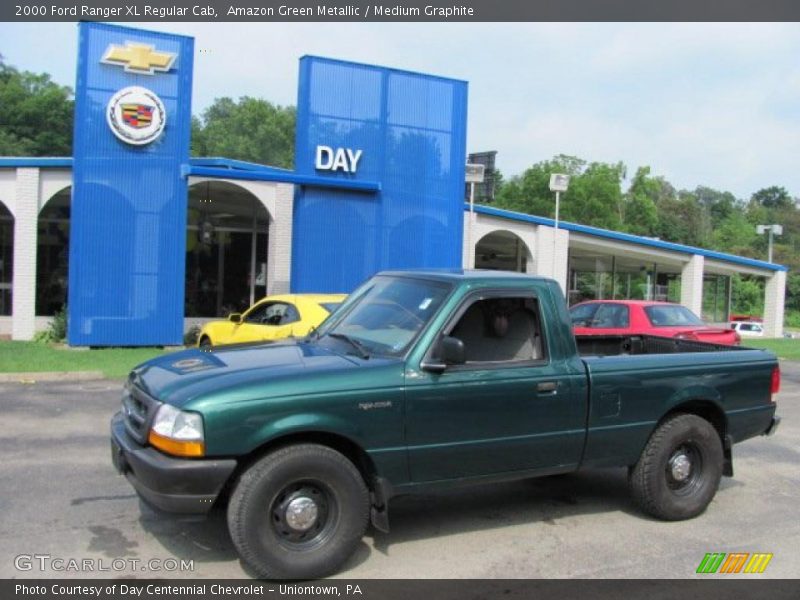 Amazon Green Metallic / Medium Graphite 2000 Ford Ranger XL Regular Cab