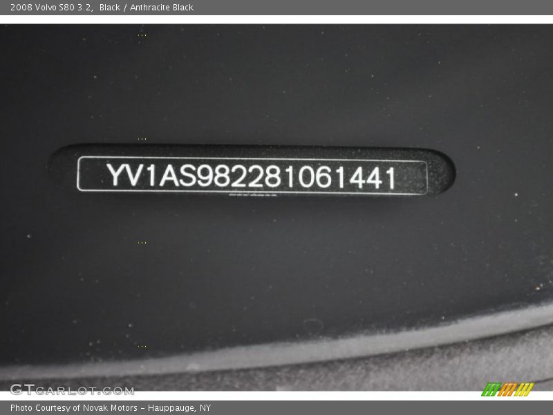 Black / Anthracite Black 2008 Volvo S80 3.2