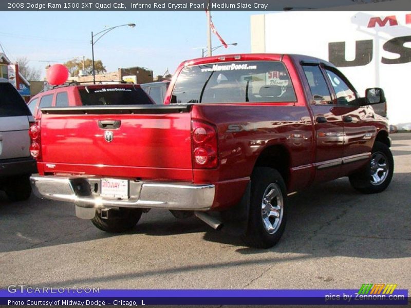 Inferno Red Crystal Pearl / Medium Slate Gray 2008 Dodge Ram 1500 SXT Quad Cab