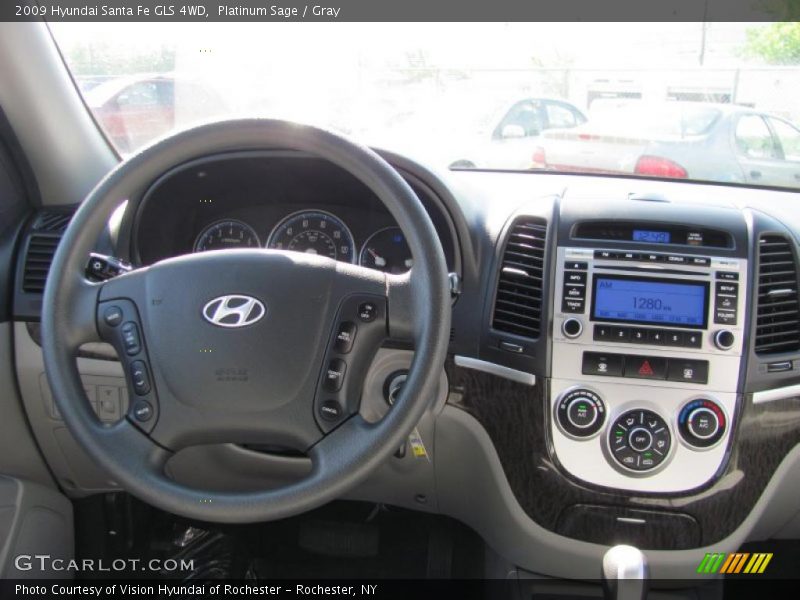 Platinum Sage / Gray 2009 Hyundai Santa Fe GLS 4WD