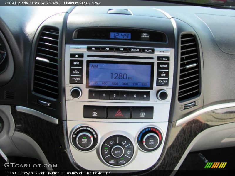 Platinum Sage / Gray 2009 Hyundai Santa Fe GLS 4WD